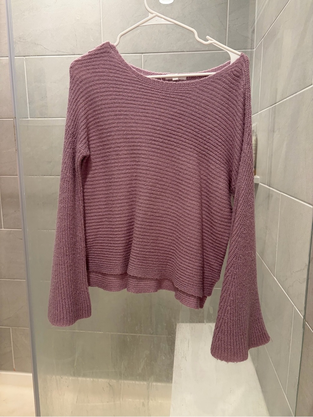 bp Scoop-Neck Ribbed Sweater in Dusty Plum
